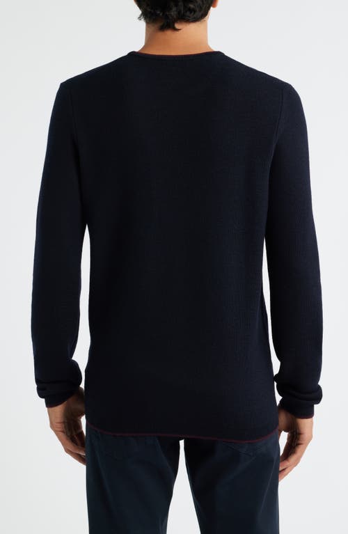 Jack Victor Belvedere Tipped Merino Wool Sweater In Blue
