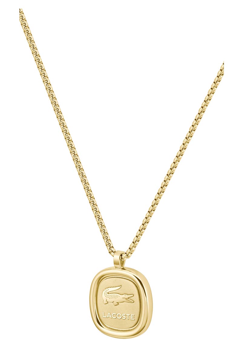 Lacoste Men's Vigor Pendant Necklace, Alternate, color, Gold