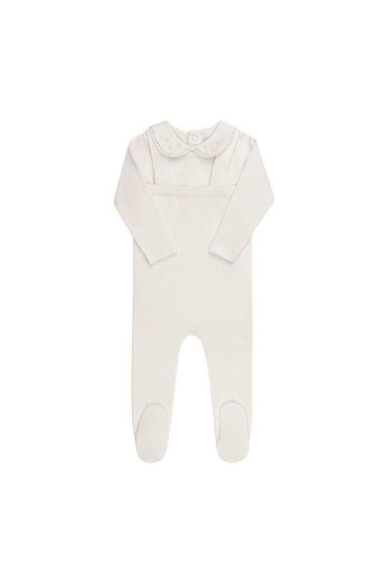 Ely's & Co. Embroidered Collar Collection - Bodysuit and Overalls, Main, color, Ivory Boy