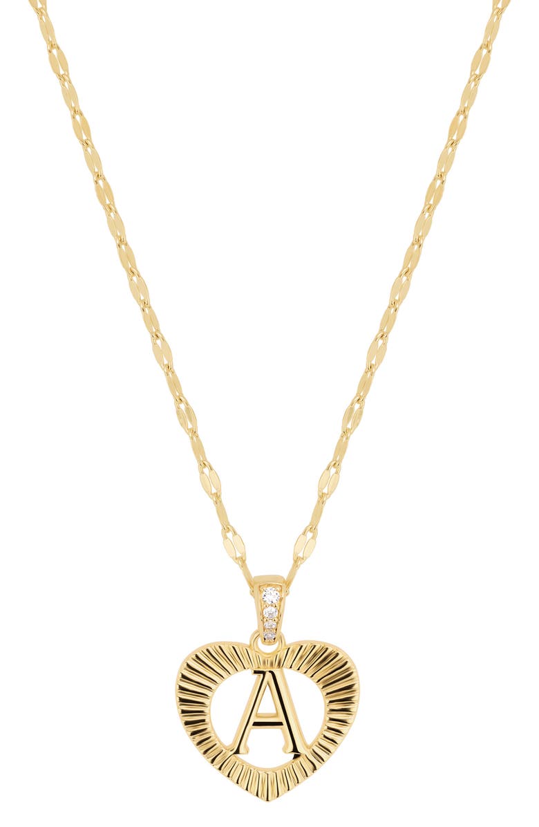 ATHRA LUXE The Modern Love Initial Necklace, Main, color, Gold A