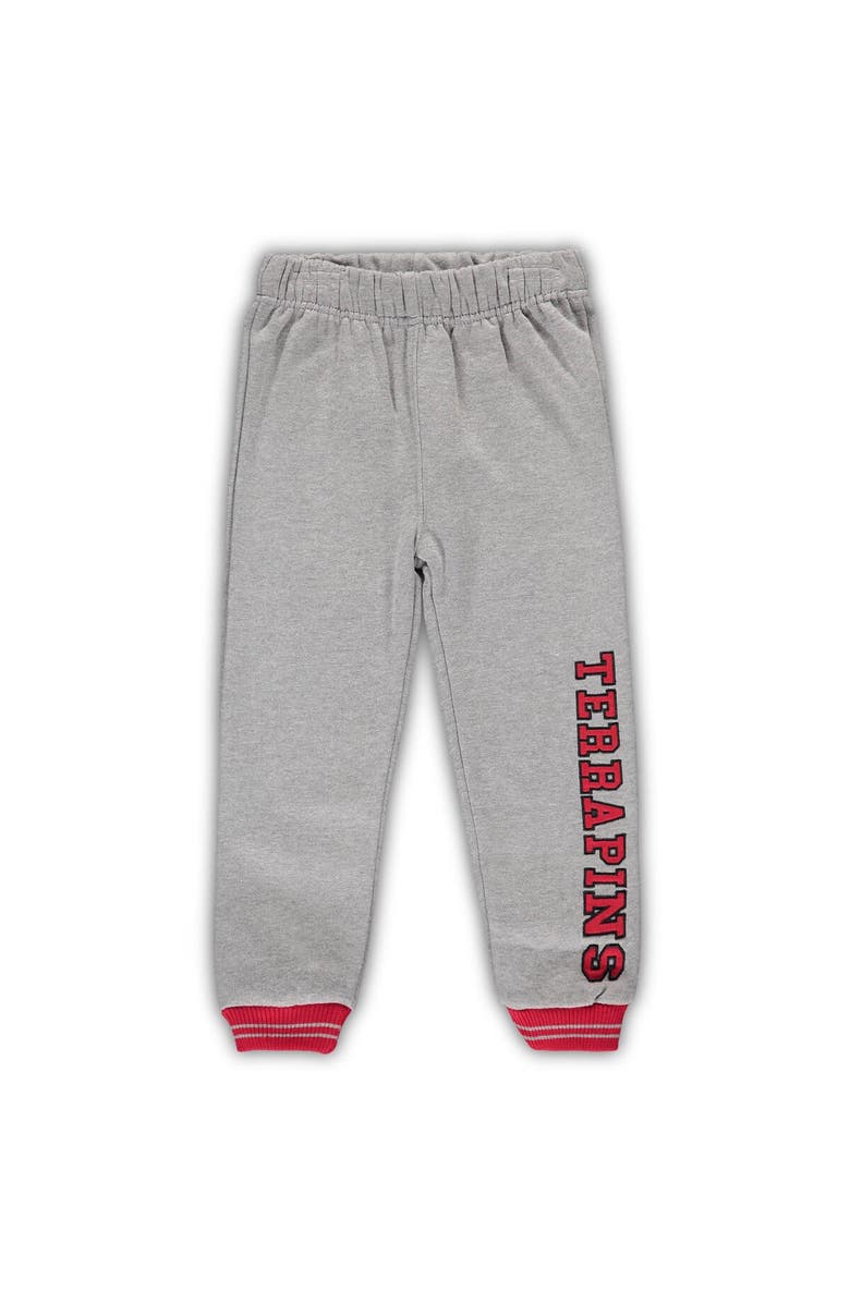 COLOSSEUM Toddler Colosseum Red/Heathered Gray Maryland Terrapins Poppies Hoodie and Sweatpants Set, Alternate, color, 