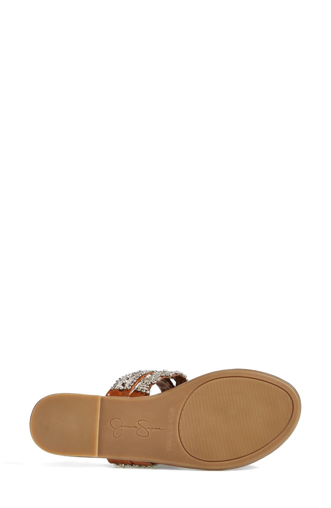'Roelle' Embellished Sandal, Alternate, color, BURNT UMBER
