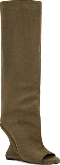 Vincent Knee High Open Toe Boot