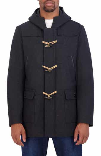 Nautica Toggle Water Resistant Wool Blend Coat