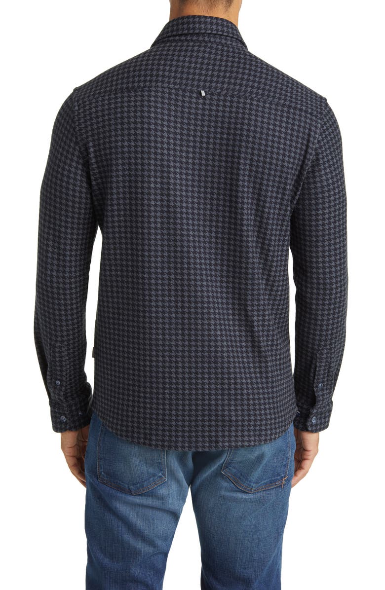 Stone Rose Houndstooth Tech Fleece Button-Up Shirt, Alternate, color, 