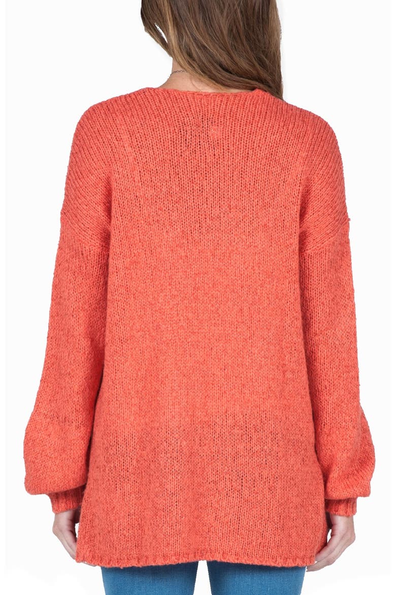 'Mellow Bellow' Open Cardigan, Alternate, color, GRAPEFRUIT