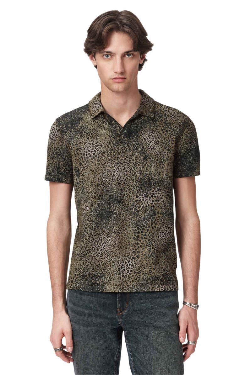 John Varvatos Perkins Johnny Collar Polo, Alternate, color, Haze Grey