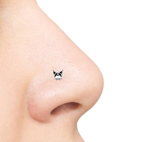 Hello Kitty Authentic 20g Stainless Steel Nose Ring Bone Stud In Silver