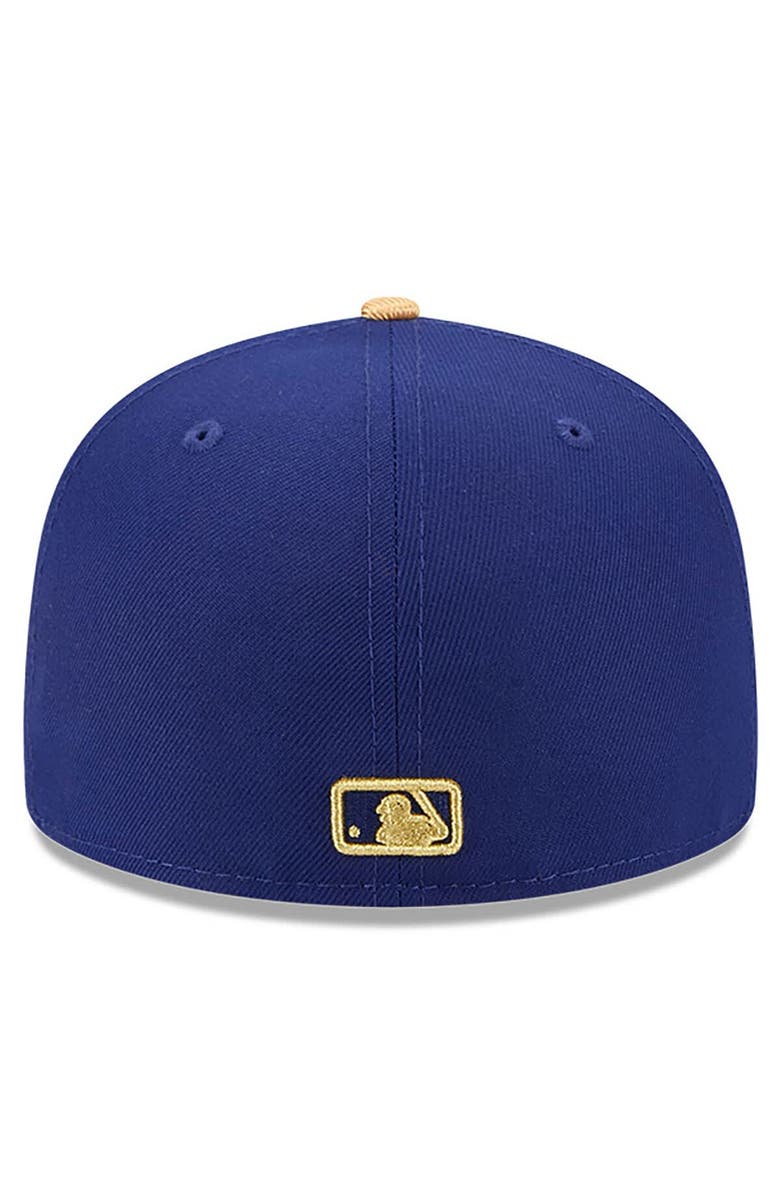 New Era Men's New Era  Royal Los Angeles Dodgers 2025 Gold Collection 59FIFTY Fitted Hat, Alternate, color, 
