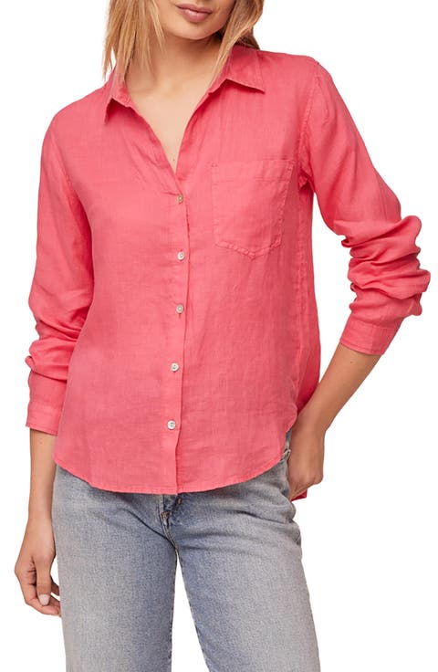 Garment Dyed Linen Button-Up Shirt