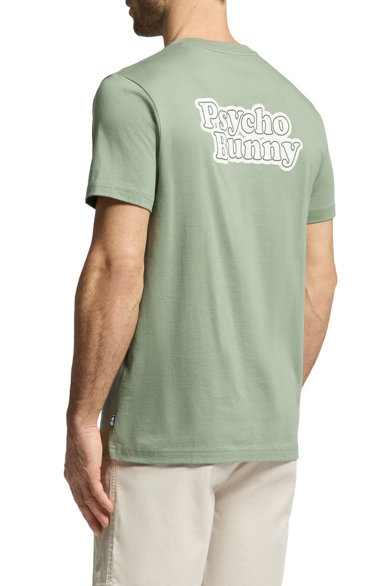 Psycho Bunny Elliot Pima Cotton Graphic T-Shirt, Alternate, color, Sea Spray