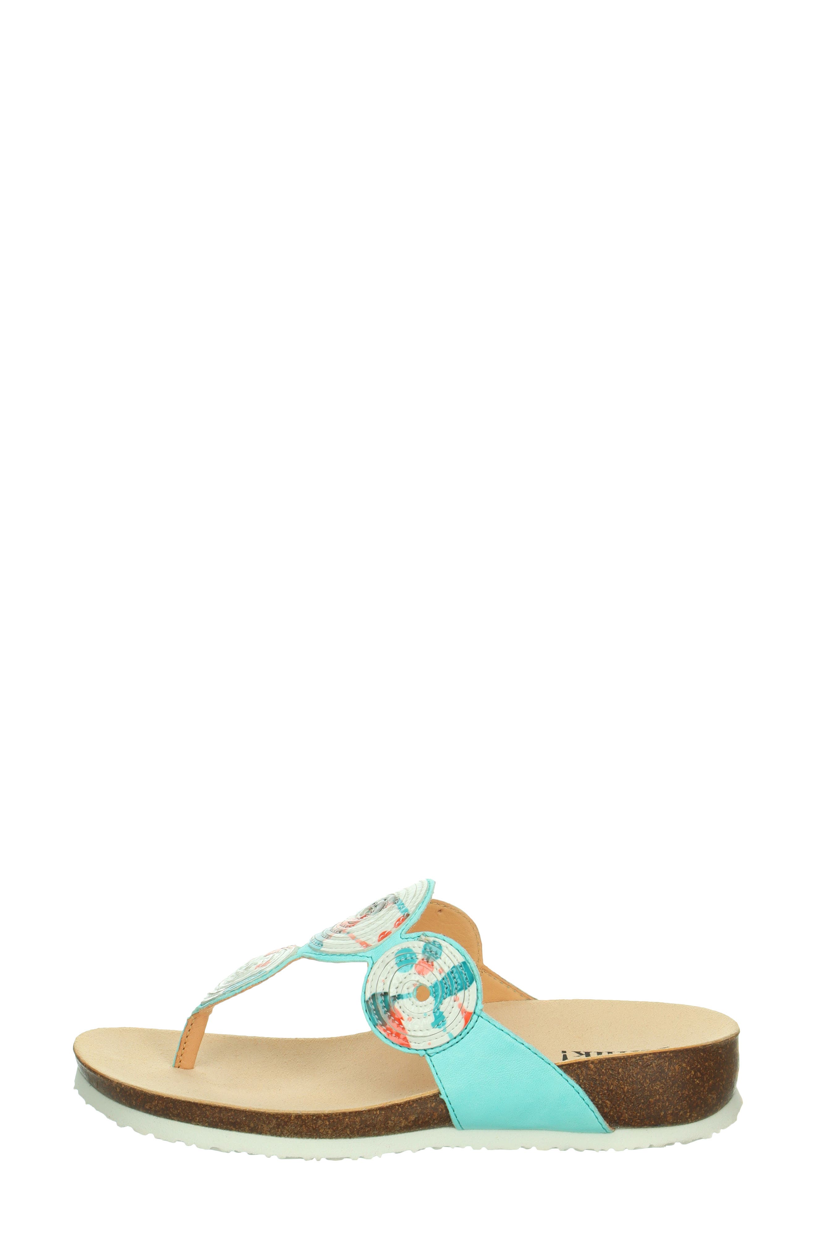 Julia Circles Flip Flop, Alternate, color, ARUBA/ KOMBI