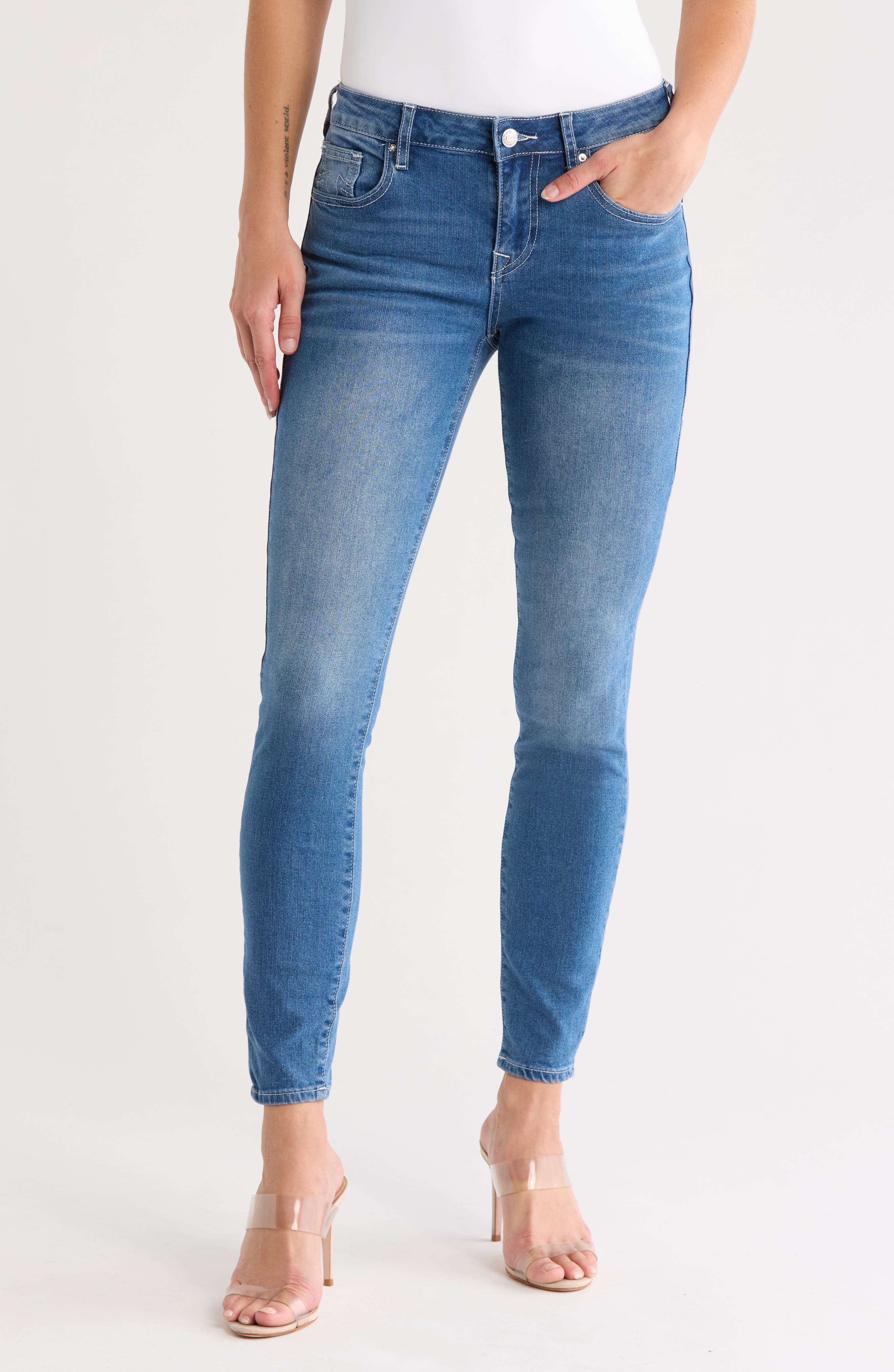 True Religion Jennie Mid Rise Super Skinny Jeans (Women) | Nordstromrack