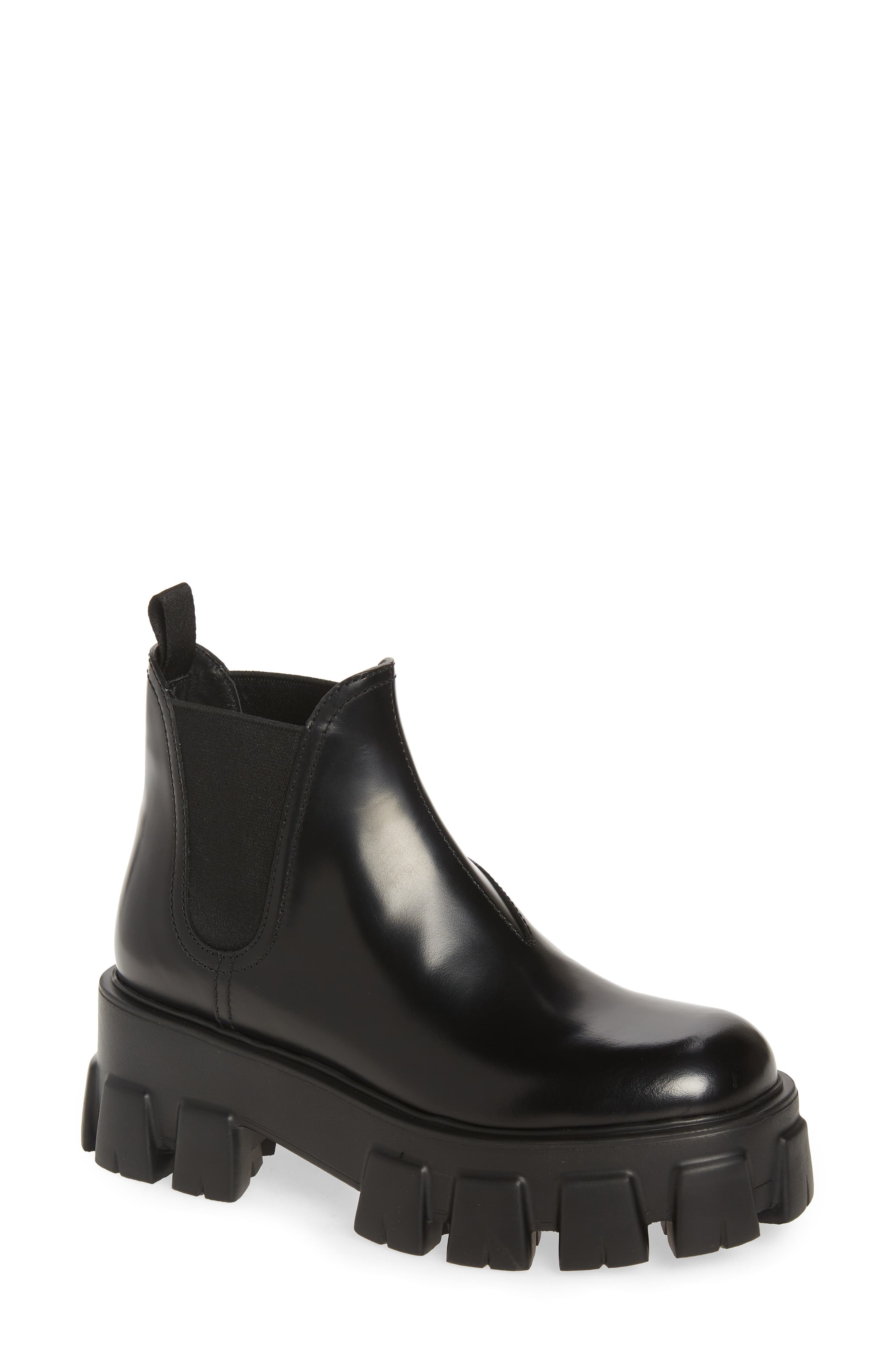 Monolith Lug Sole Chelsea Boot, Main, color, NERO