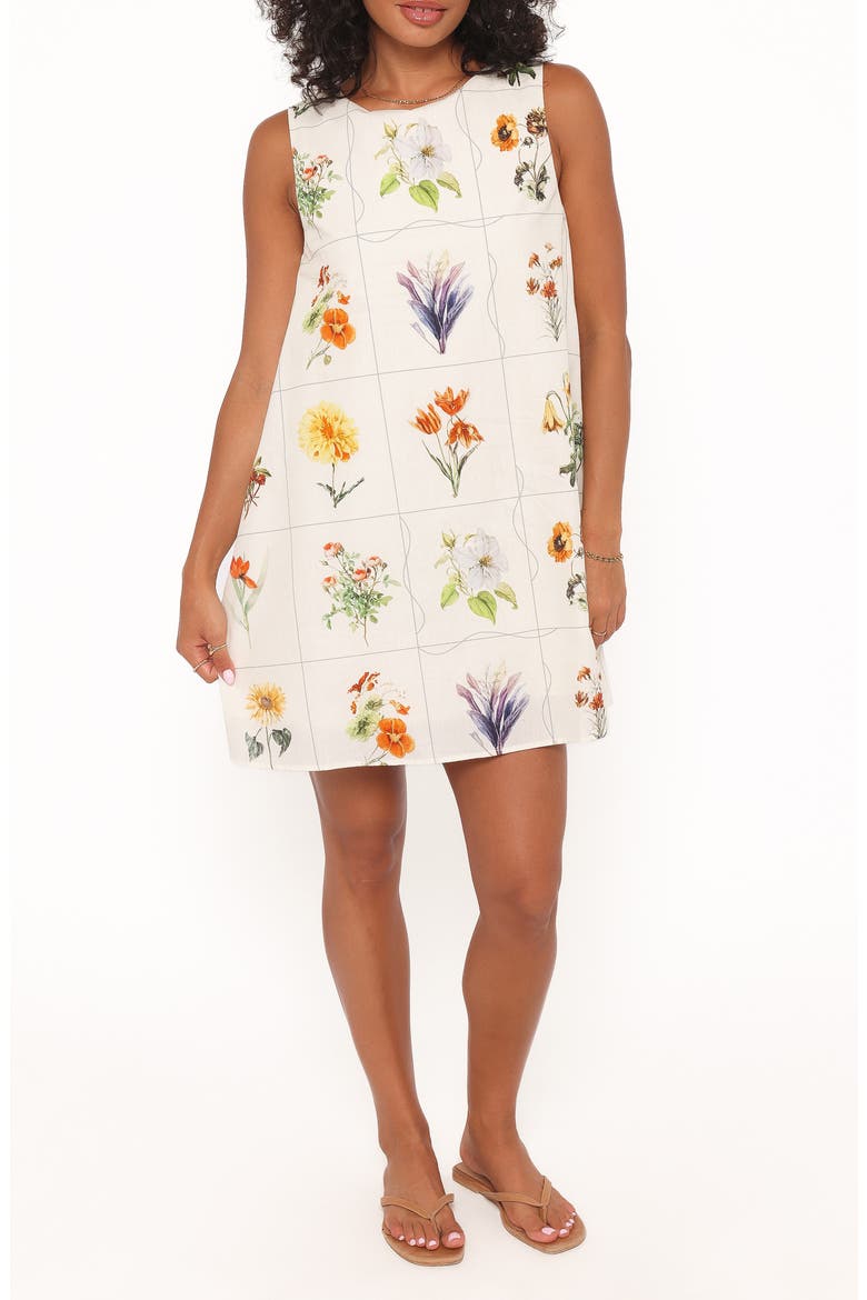 Elordi Floral Shift Minidress, Main, color, MULTI FLOWERS