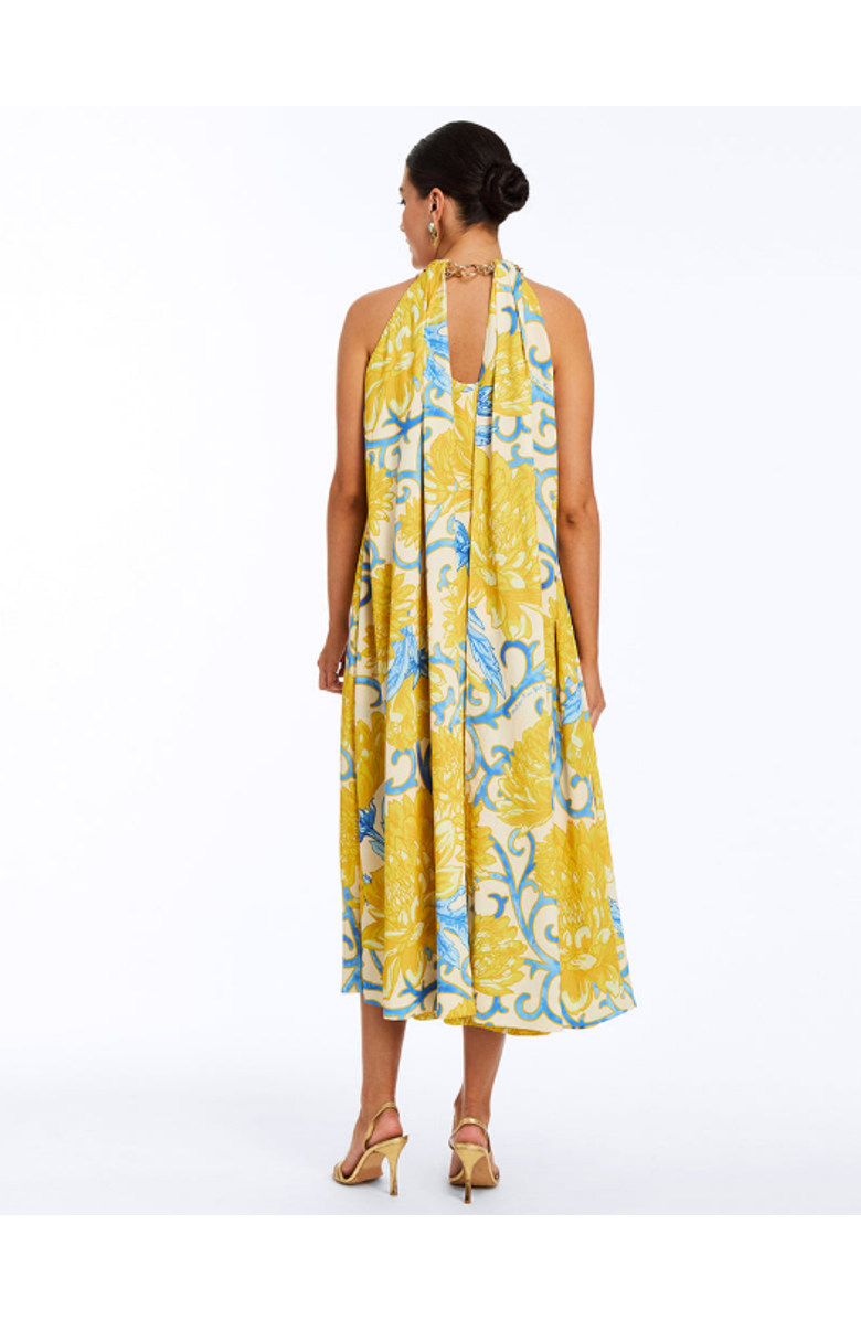 Mestiza New York Bijou Halter Midi Dress, Alternate, color, Yellow