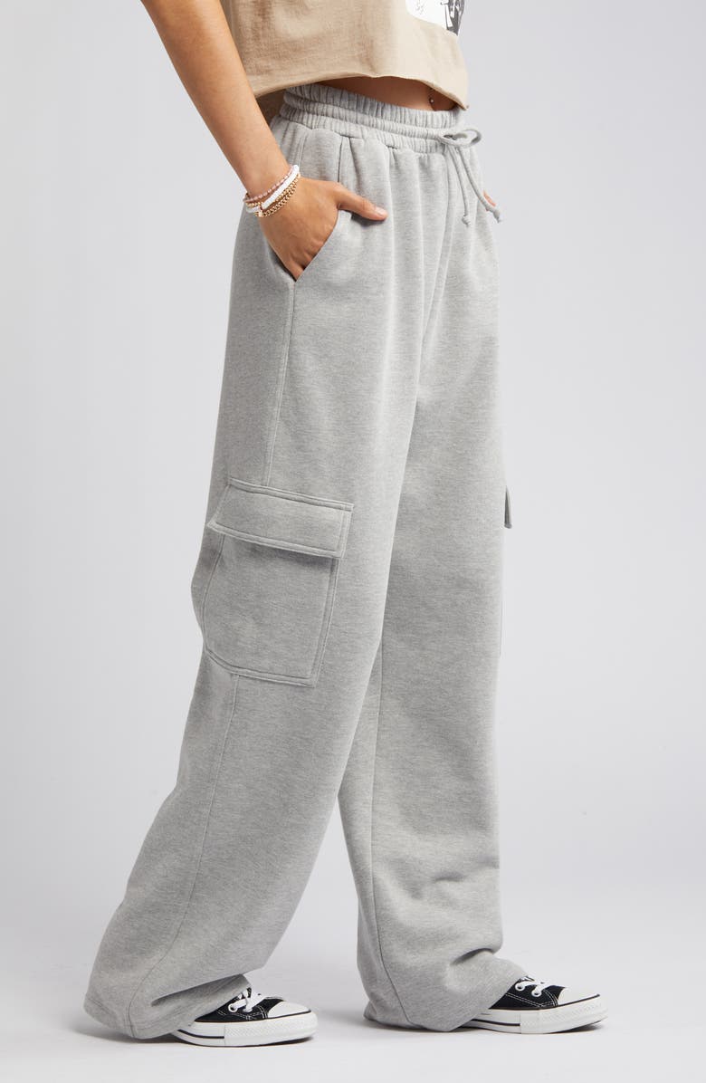 BP. Wide Leg Cargo Sweatpants, Alternate, color, 