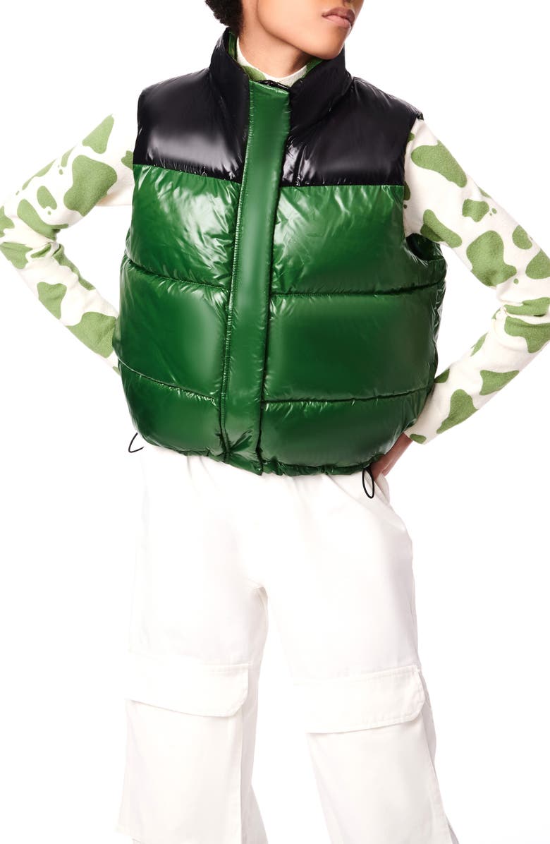 BERNIE Shiny Water Resistant Puffer Vest, Alternate, color, 