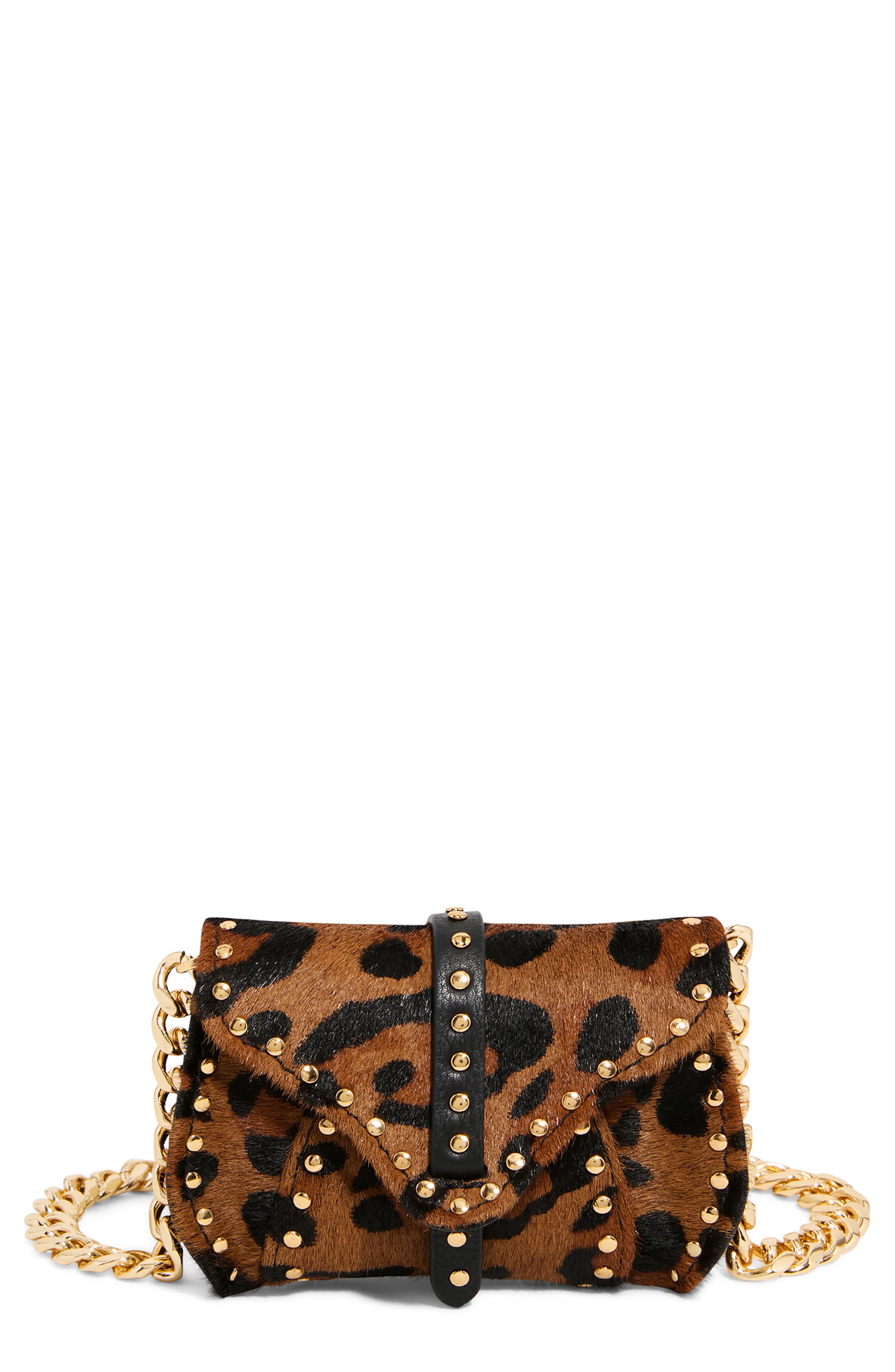 AIMEE Micro Amour Novelty Genuine Calf Hair Crossbody Bag, Main, color, 