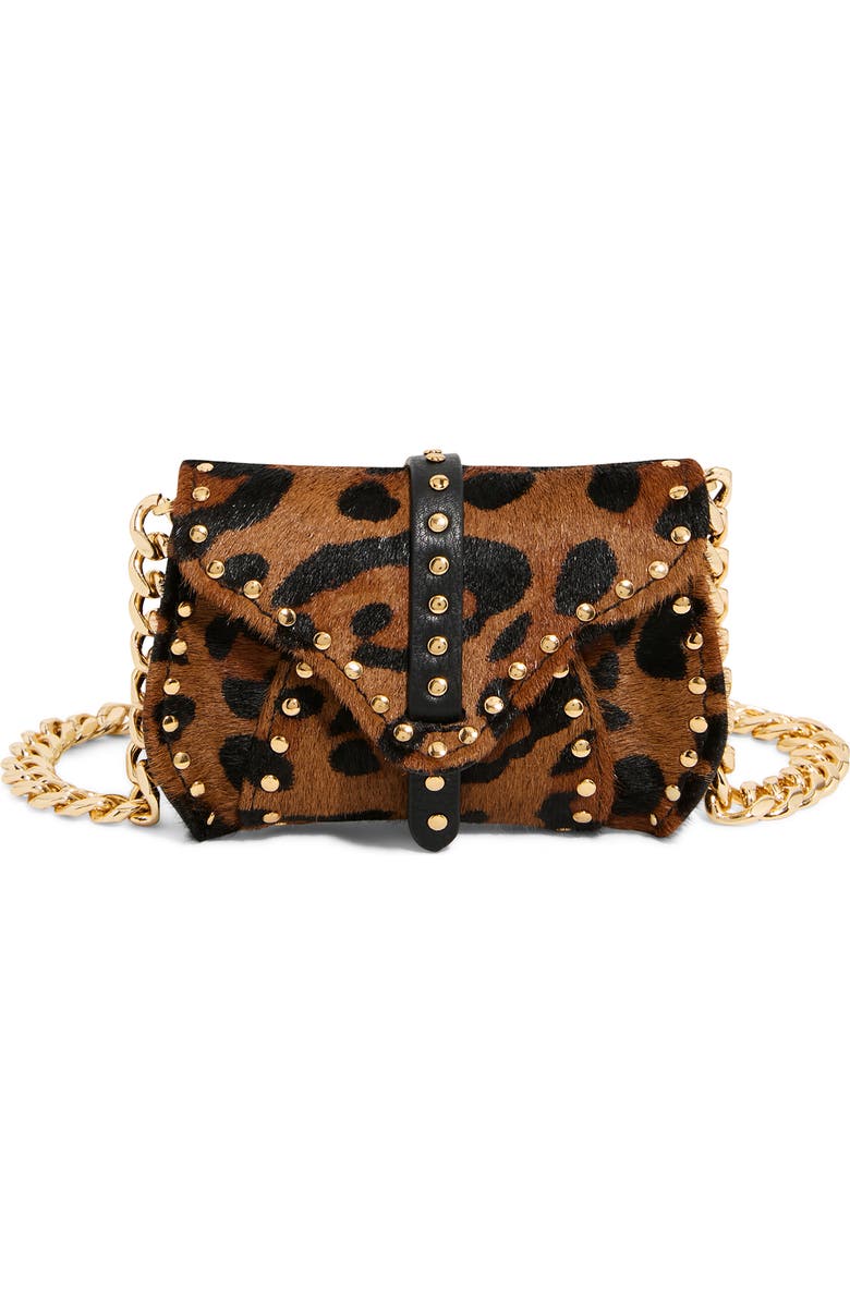 AIMEE Micro Amour Novelty Genuine Calf Hair Crossbody Bag, Main, color, Wildcat Haircalf