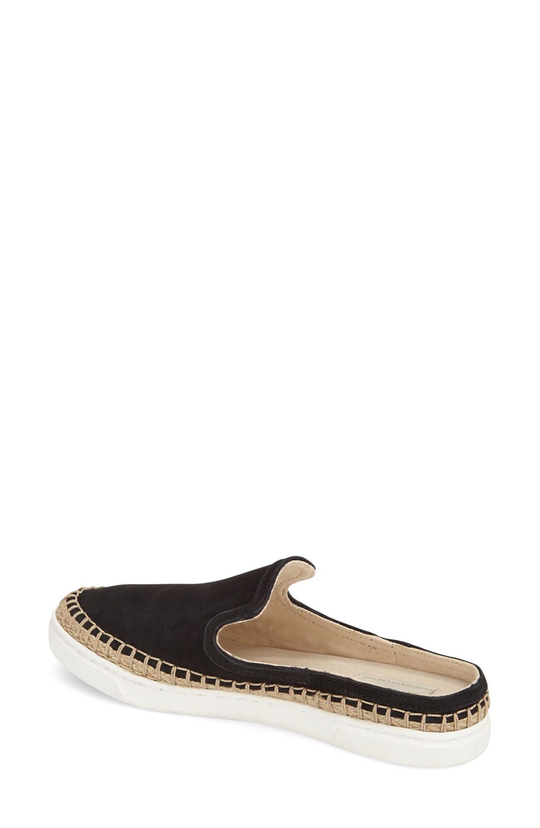 'Caleel' Slip-On Sneaker, Alternate, color, BLACK LEATHER