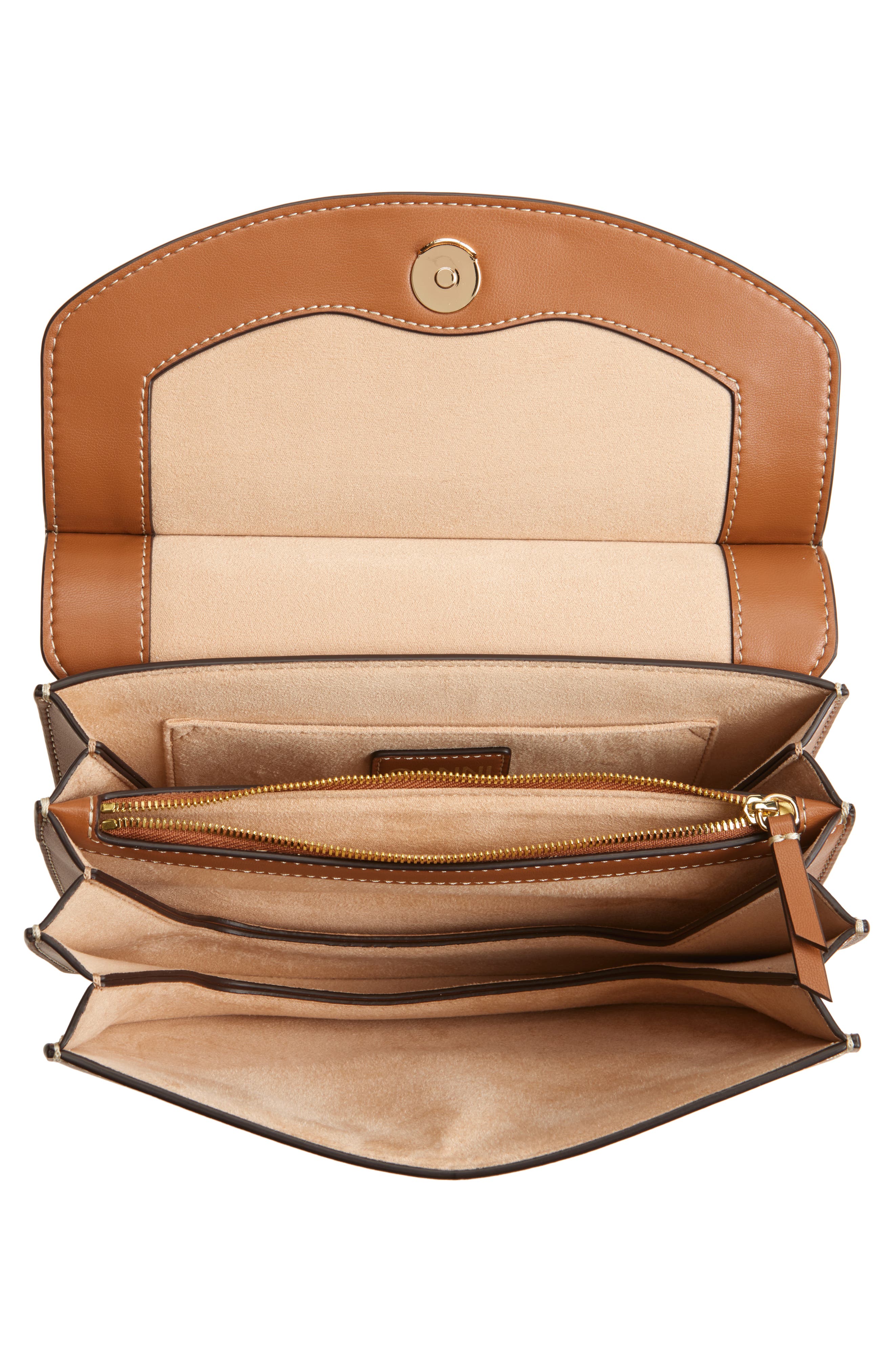 Small Apo-G Leather Crossbody Bag, Alternate, color, CARAMEL CAFE