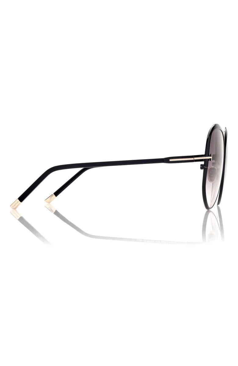 TOM FORD 50mm Polarized Round Sunglasses, Alternate, color,