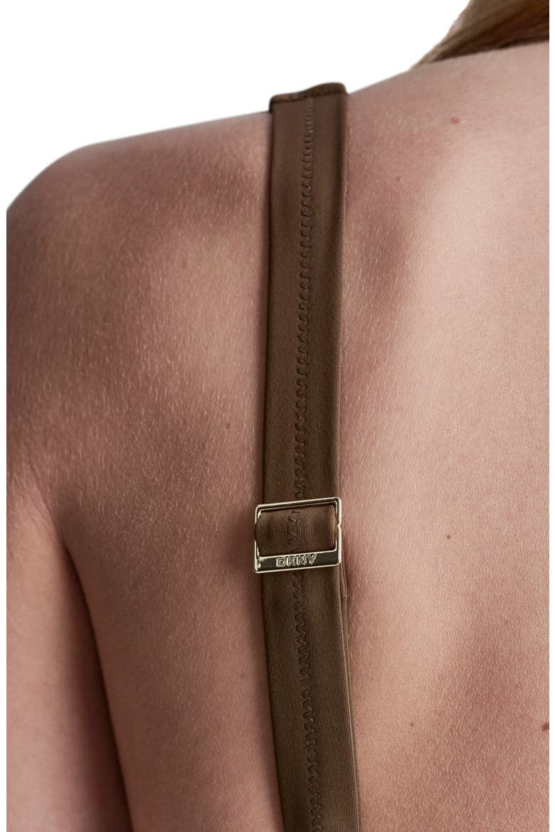 Buckle One-Piece Swimsuit, Alternate, color, MOCHA