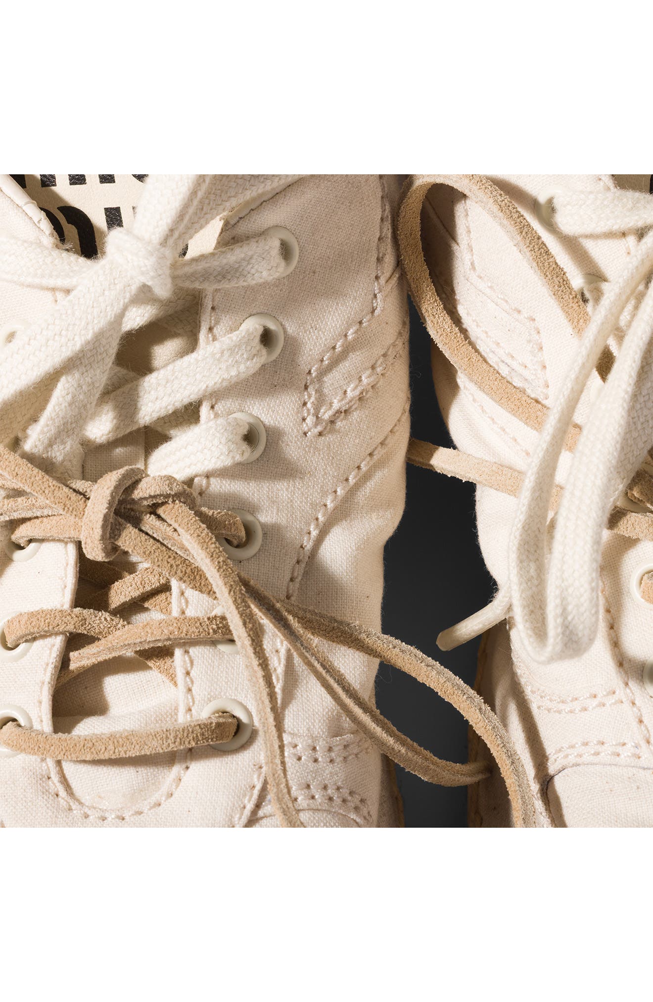 Miu Miu Espadrille Sneaker, Alternate, color, Ecru