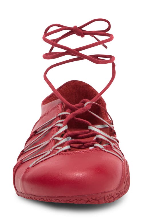 Jeffrey Campbell Regimen Ankle Wrap Sneaker In Red Combo