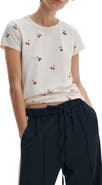rag & bone Cherry Print Cotton Graphic T-Shirt
