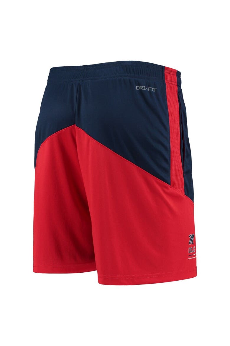 Men's Nike Navy/Red Ole Miss Rebels Performance Player Shorts, Alternate, color, Navy