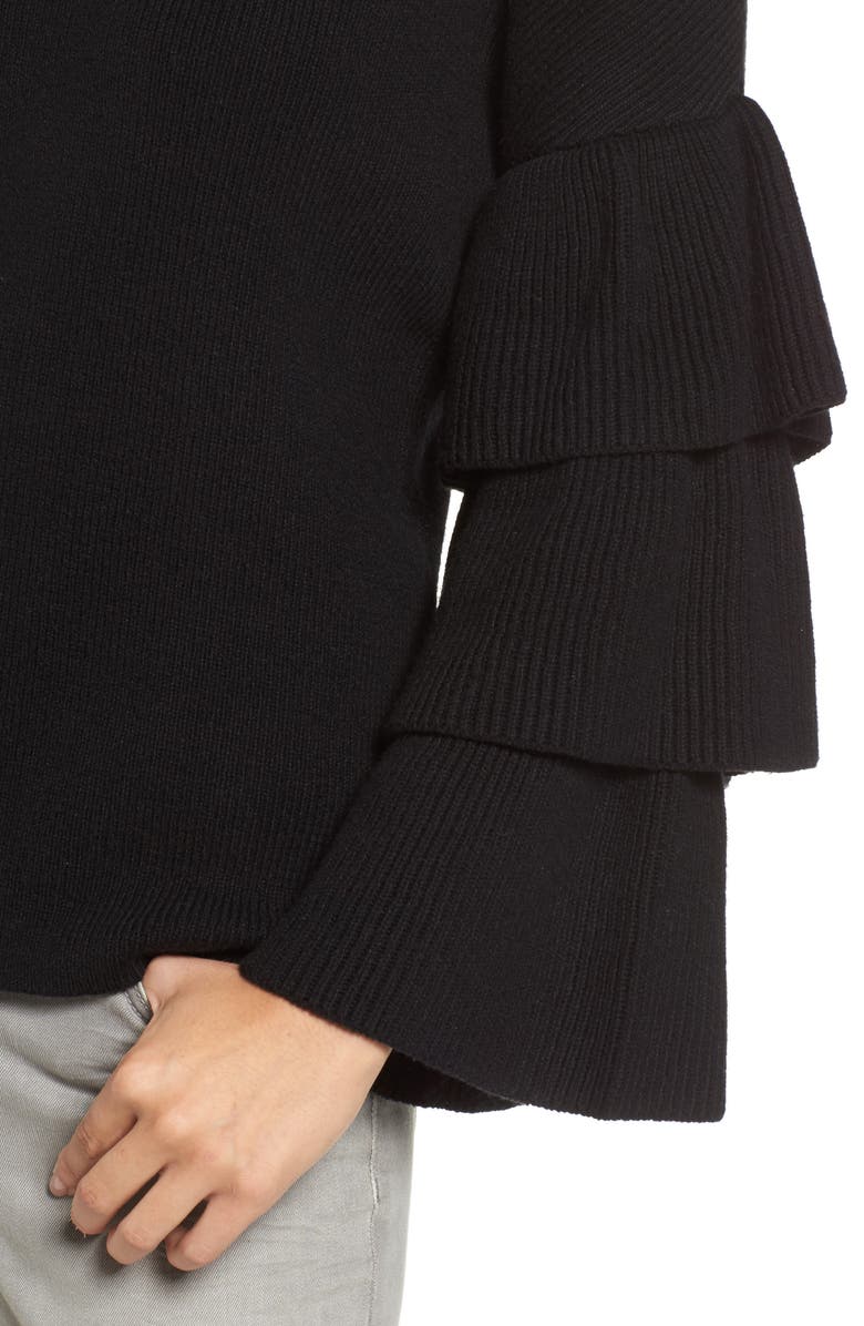 Halogen<sup>®</sup> RUFFLE SLEEVE SWEATER, Alternate, color,