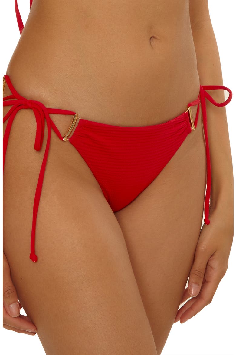 Riveria Tie Side Bikini Bottoms, Alternate, color, APPLE