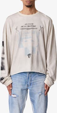 mnml Le Culte Long Sleeve Cotton Graphic T-Shirt