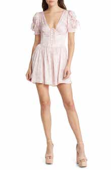 For Love & Lemons Paulina Floral Corset Minidress