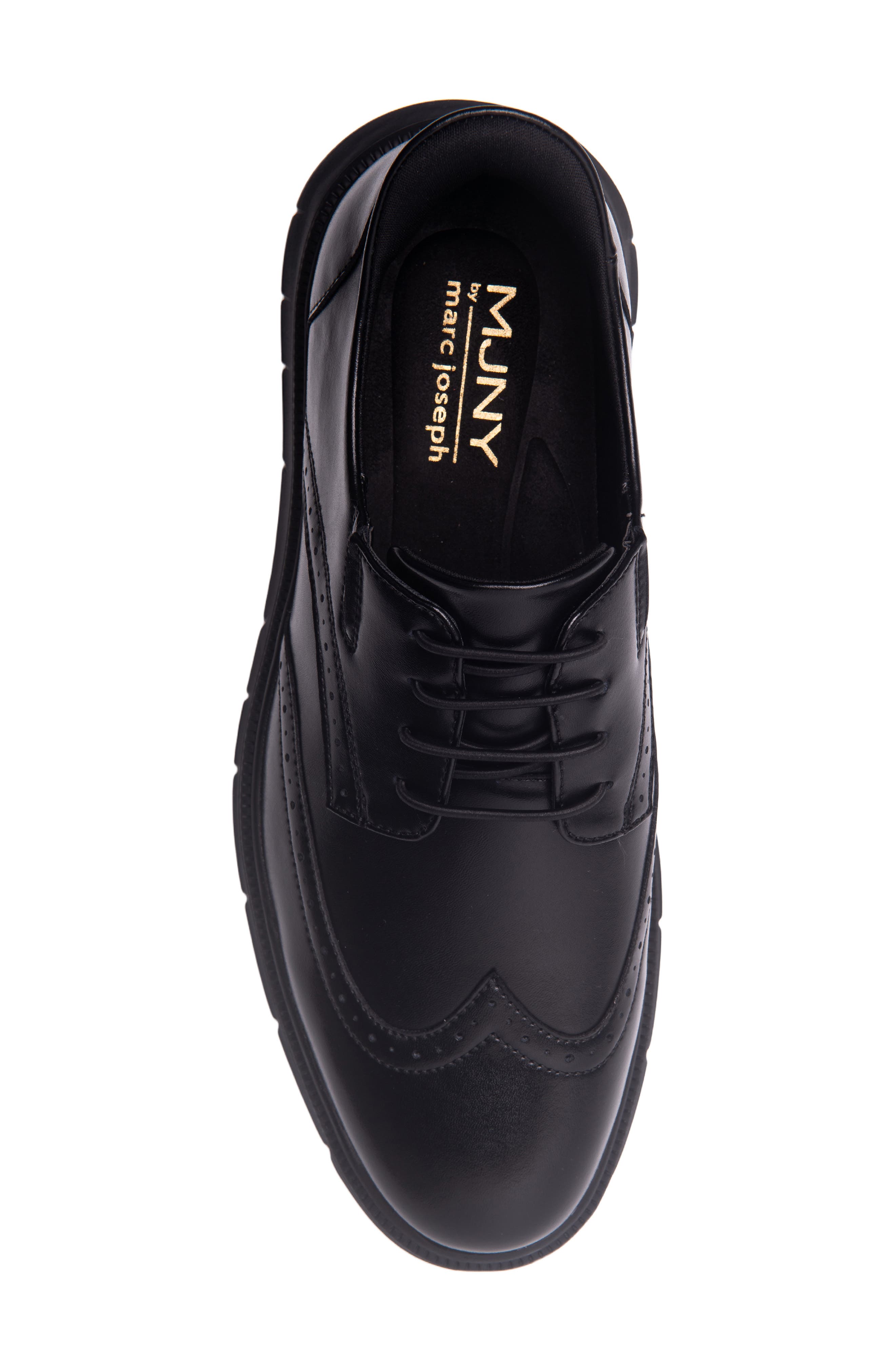 Marc Joseph New York Hill Street Wingtip Derby, Alternate, color, Black Napa Leather/Black Sole