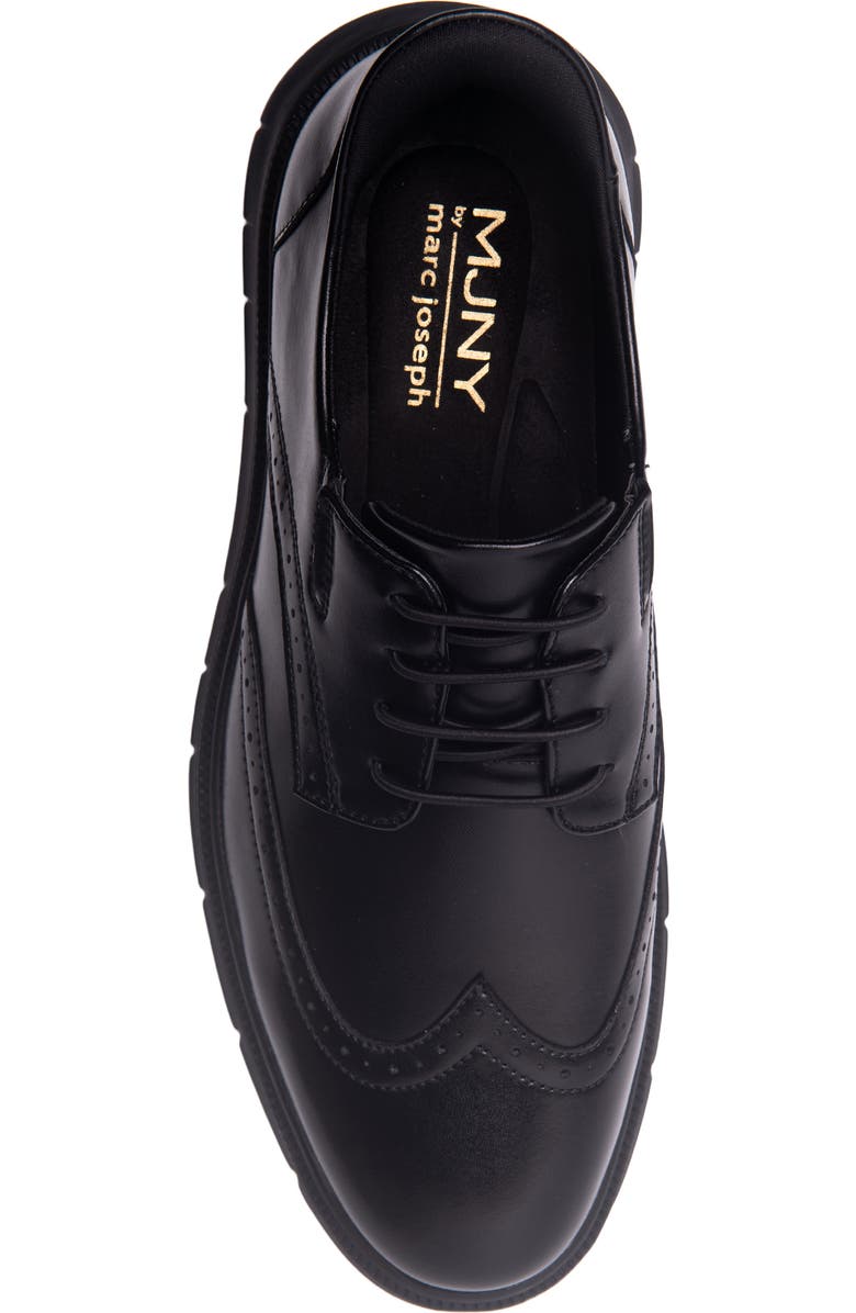 Marc Joseph New York Hill Street Wingtip Derby, Alternate, color, Black Napa Leather/Black Sole
