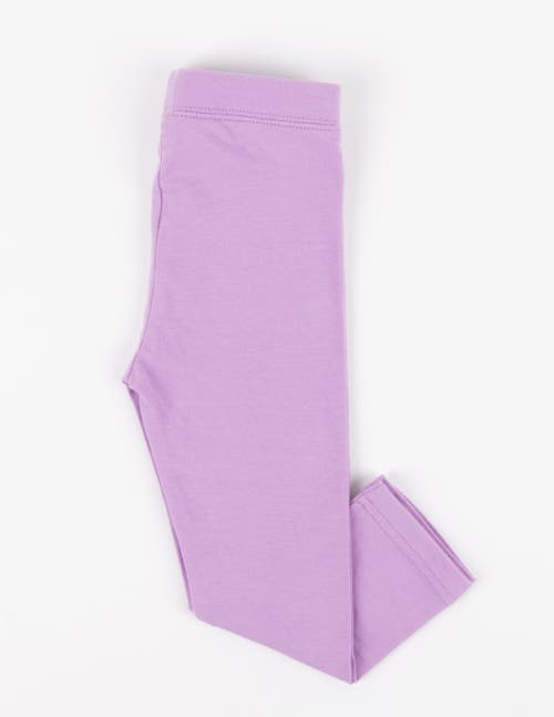 Leveret Girls Cotton Leggings, Solid Colors In Purple