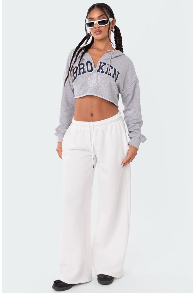 Kamari Low Rise Wide Leg Sweatpants, Alternate, color, WHITE