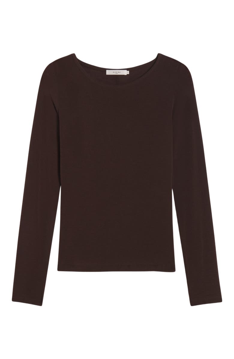 Almina Concept Long Sleeve Boat Tee, Alternate, color, Brown