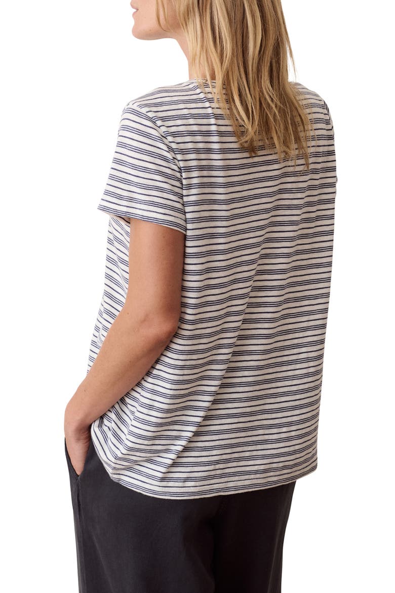 Swing Stripe Crewneck T-Shirt, Alternate, color, NAVY STRIPE