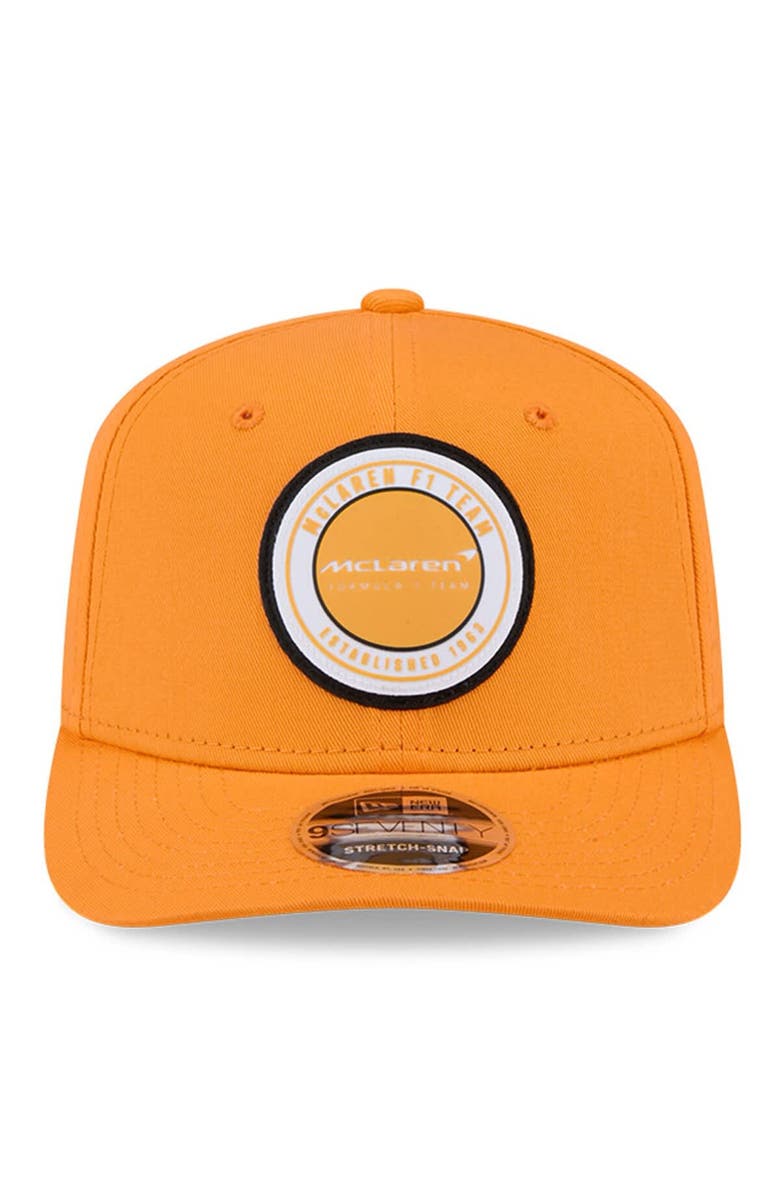 New Era Men's New Era  Orange McLaren F1 Team Adventure Circle 9SEVENTY Stretch Snap Hat, Alternate, color, 