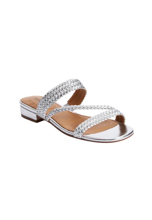 Comfortview The Adler Slip On Mule In Silver
