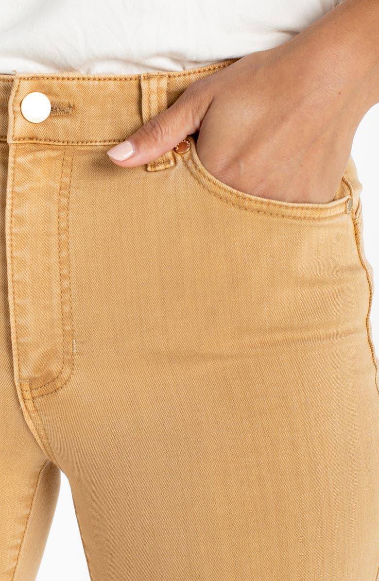 Liverpool Hannah Crop Flare Jeans, Alternate, color, Straw