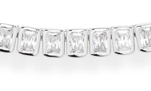 Nordstrom Baguette Cubic Zirconia Bezel Tennis Necklace