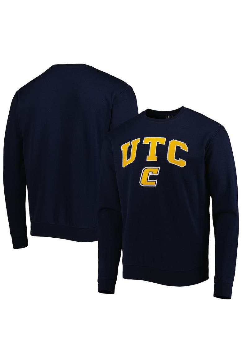 Men's Colosseum Navy Tennessee Chattanooga Mocs Arch Over Logo Pullover Sweatshirt, Main, color, Navy