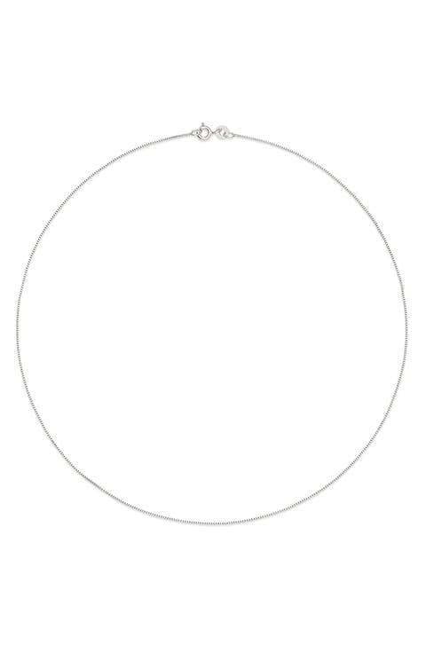 Sterling Silver Box Chain Necklace