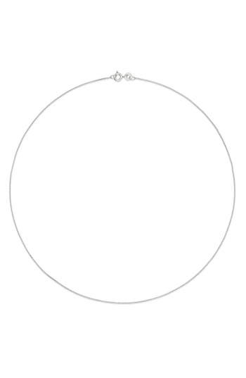 A & M A&m Sterling Silver Box Chain Necklace In Silver