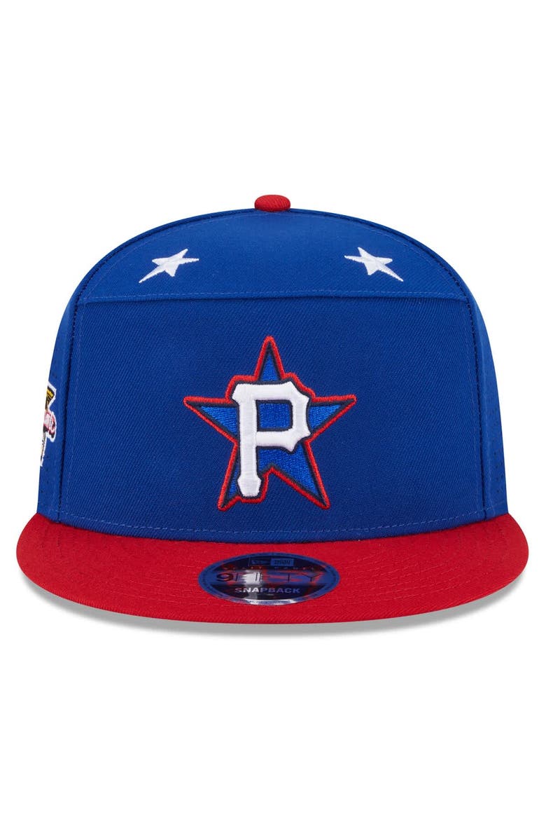 New Era Men's New Era Blue/Red  Pittsburgh Pirates 2025 MLB All-Star Game Workout Side Patch 9FIFTY Snapback Hat, Alternate, color, Blue